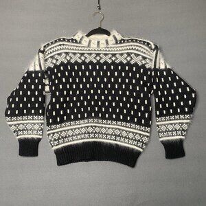 Vintage 80s Top Notch S Chunky Knit Angora Wool Sweater Shoulder Pads Fuzzy USA